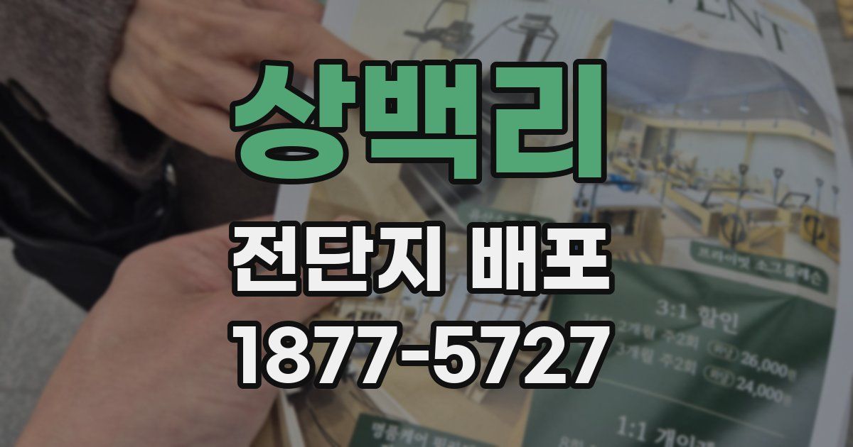 상백리 전단지 배포