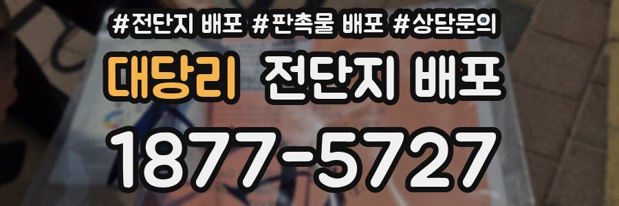 대당리 전단지 배포