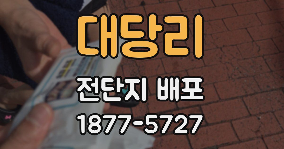 대당리 전단지 배포