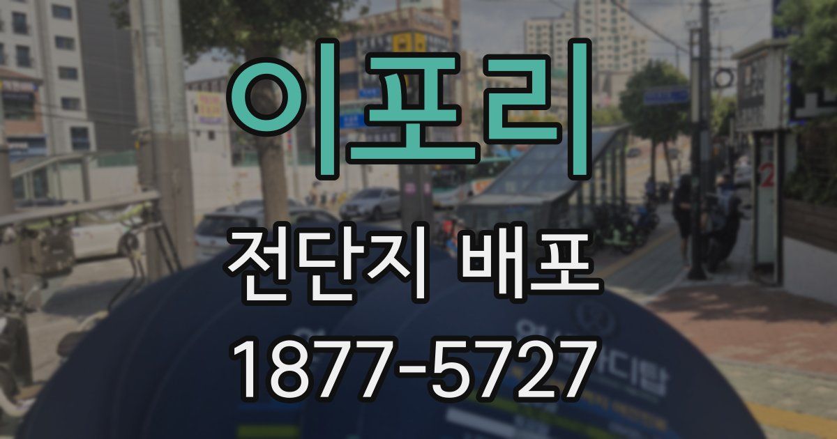 이포리 전단지 배포