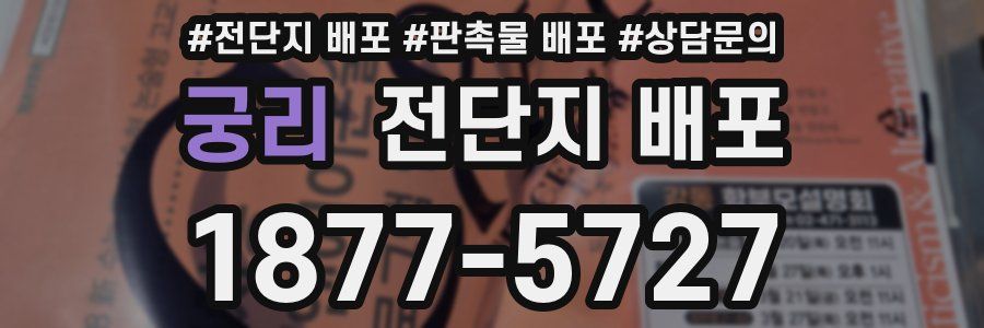 궁리 전단지 배포