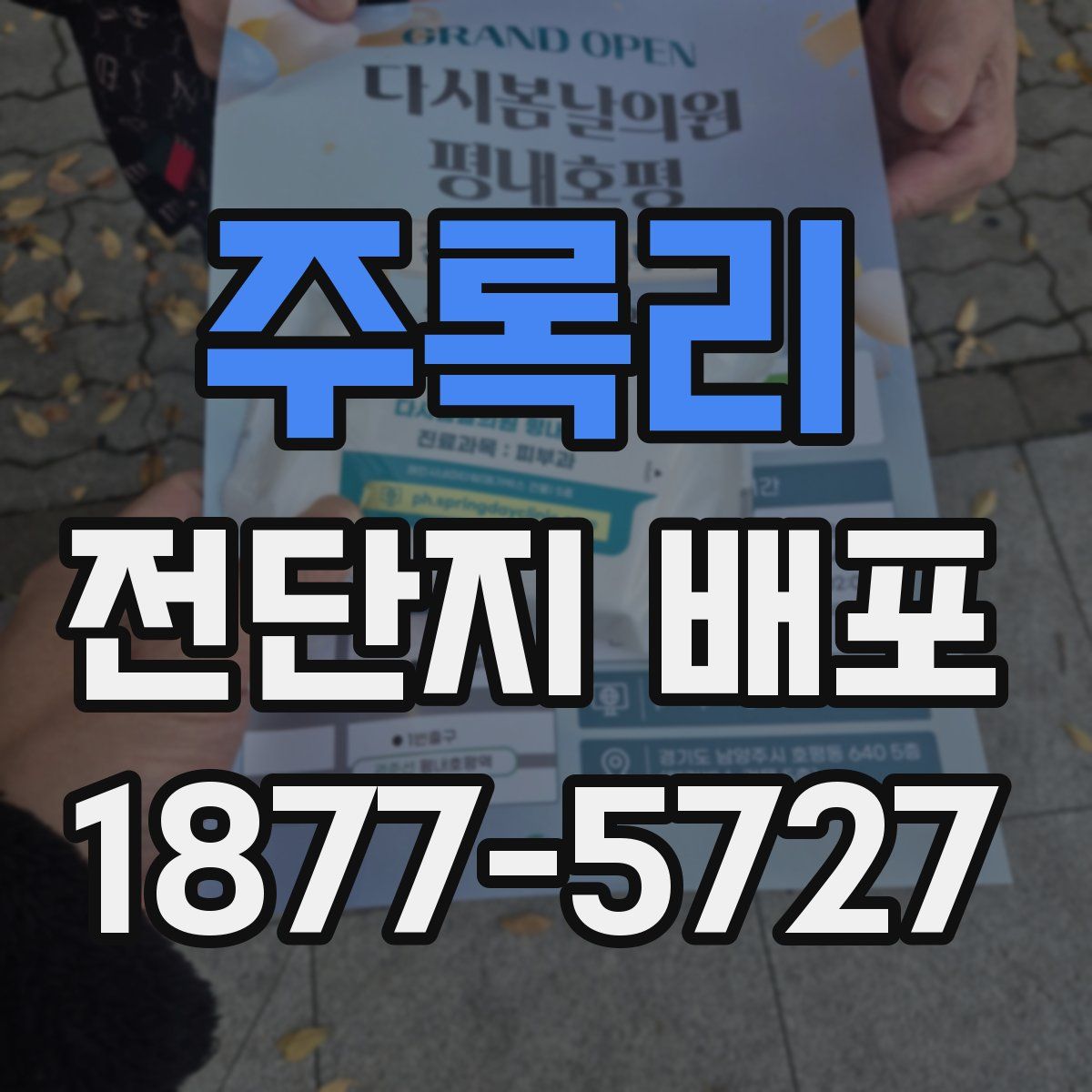 주록리 전단지 배포