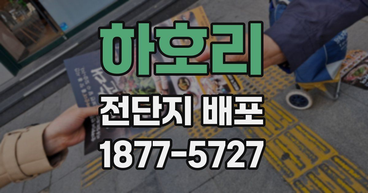 하호리 전단지 배포