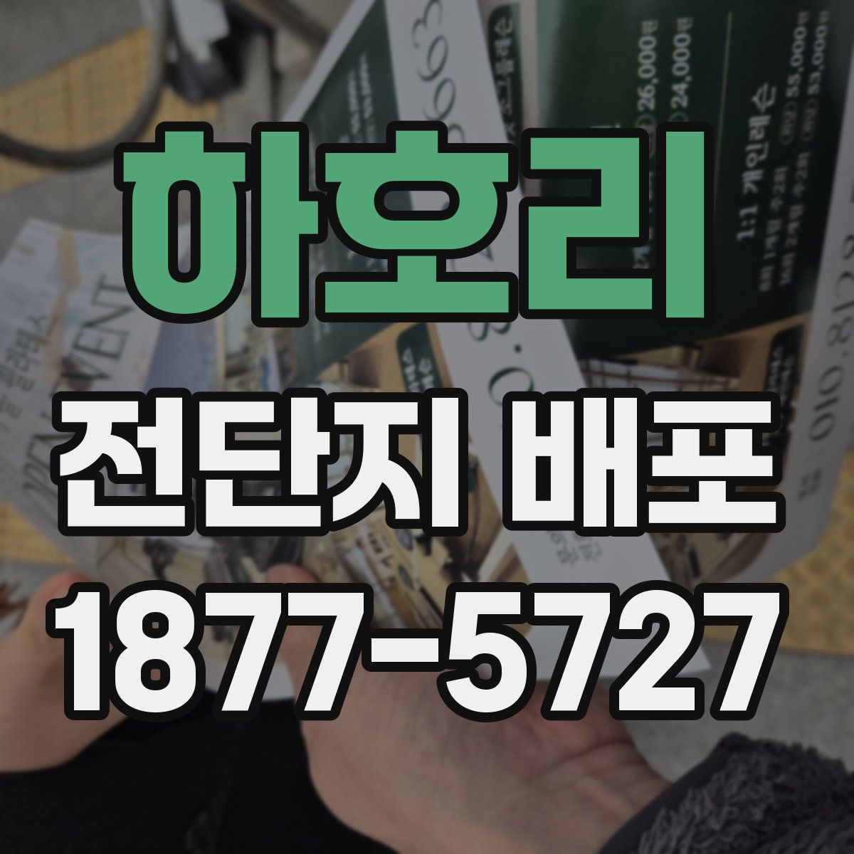 하호리 전단지 배포