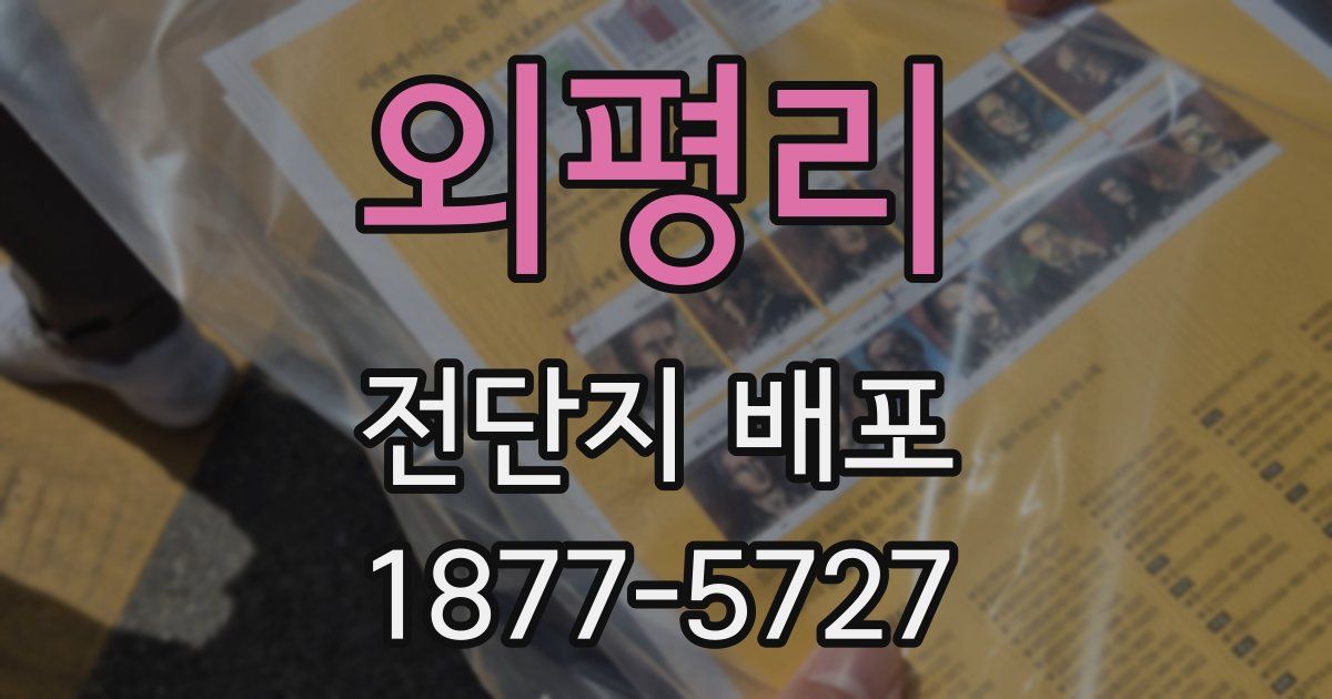 외평리 전단지 배포