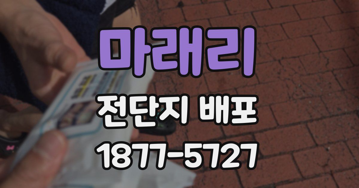 마래리 전단지 배포