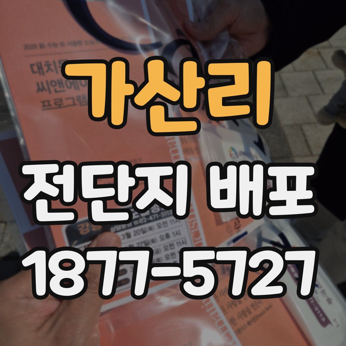 가산리 전단지 배포