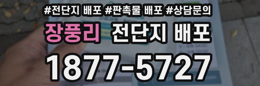 장풍리 전단지 배포