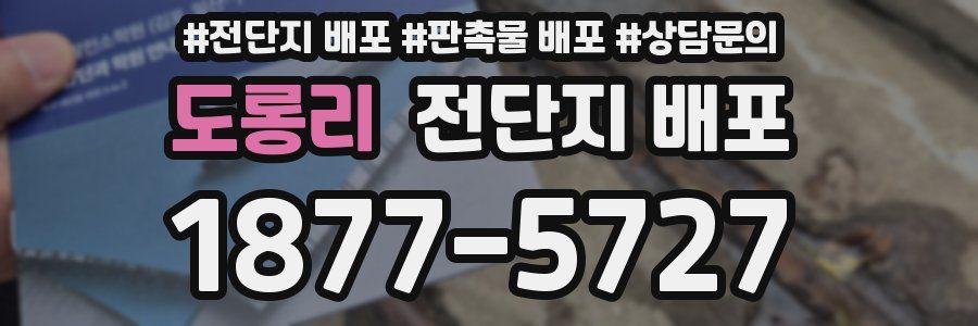 도롱리 전단지 배포