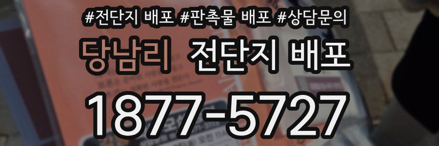 당남리 전단지 배포