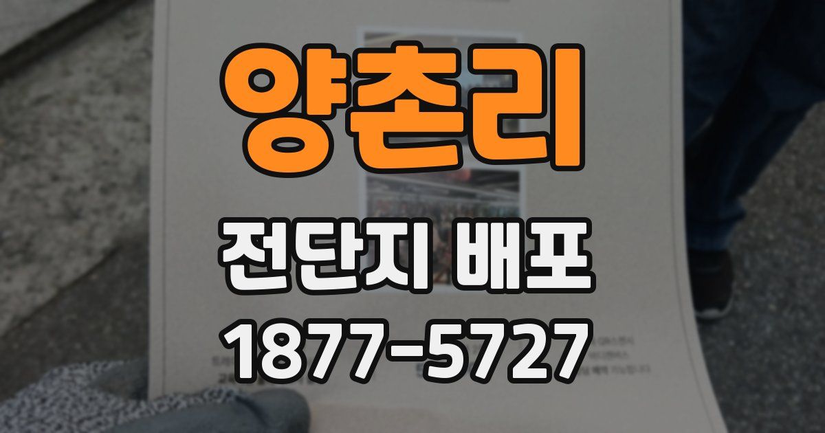 양촌리 전단지 배포
