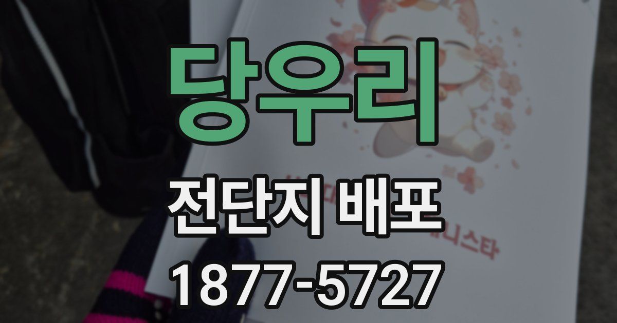 당우리 전단지 배포