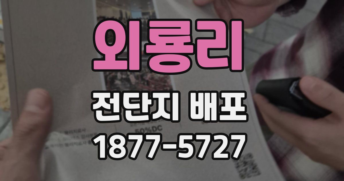 외룡리 전단지 배포