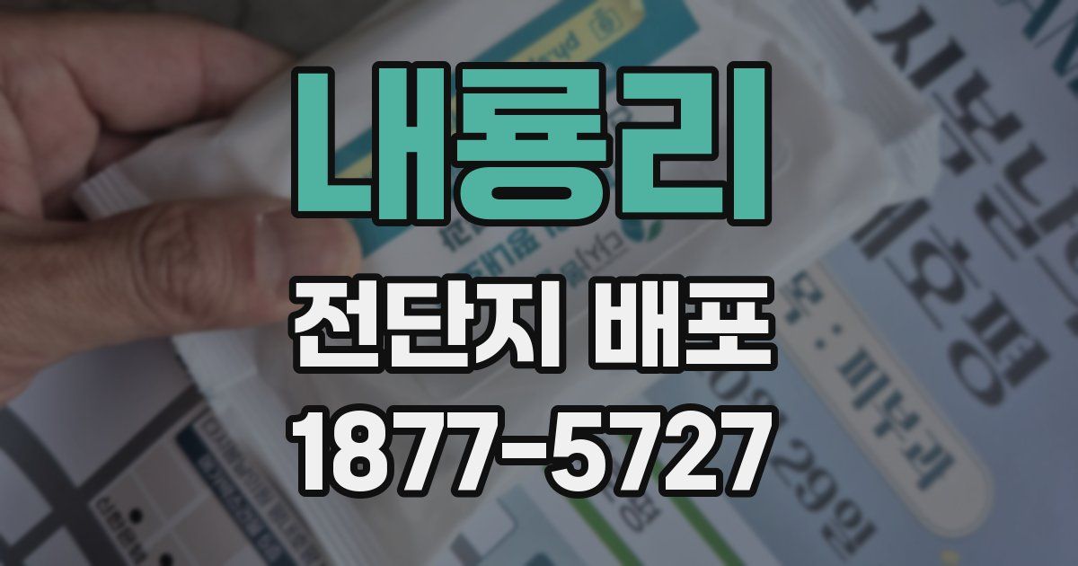 내룡리 전단지 배포