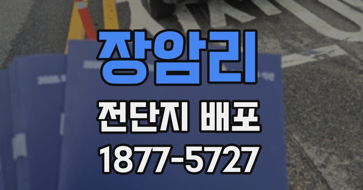 장암리 전단지 배포