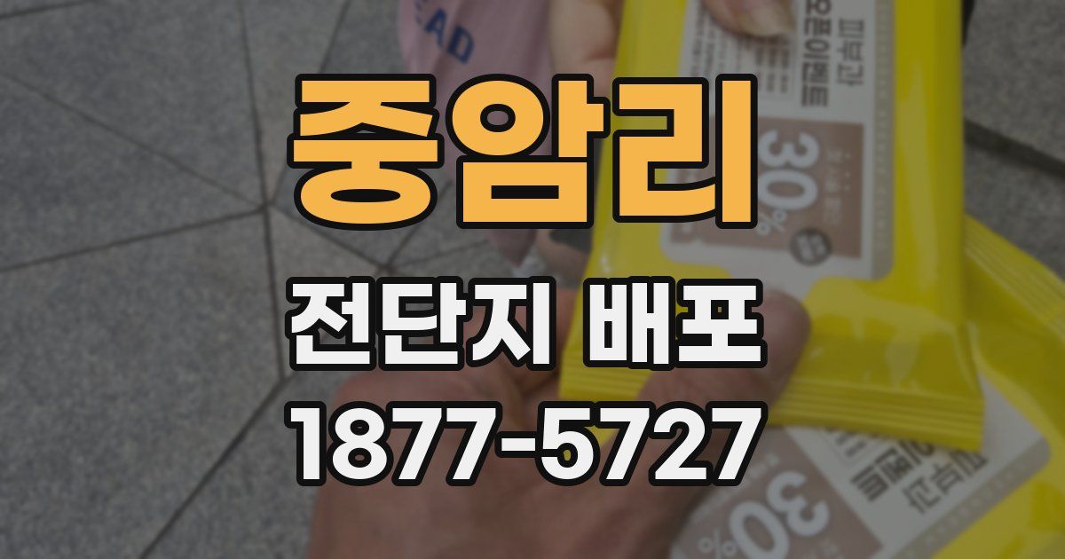 중암리 전단지 배포
