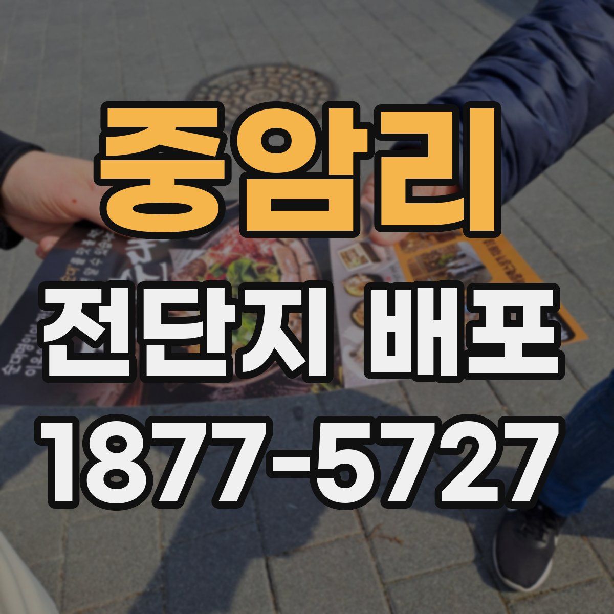 중암리 전단지 배포