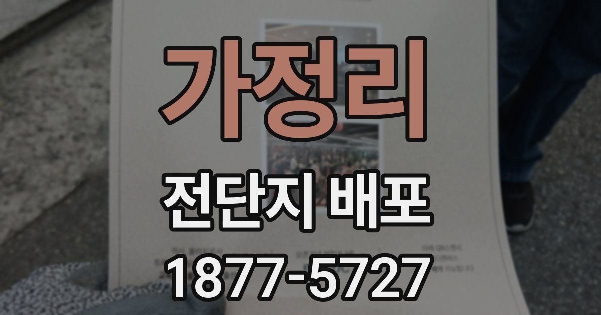 가정리 전단지 배포