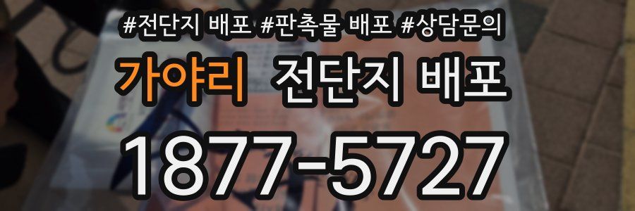 가야리 전단지 배포
