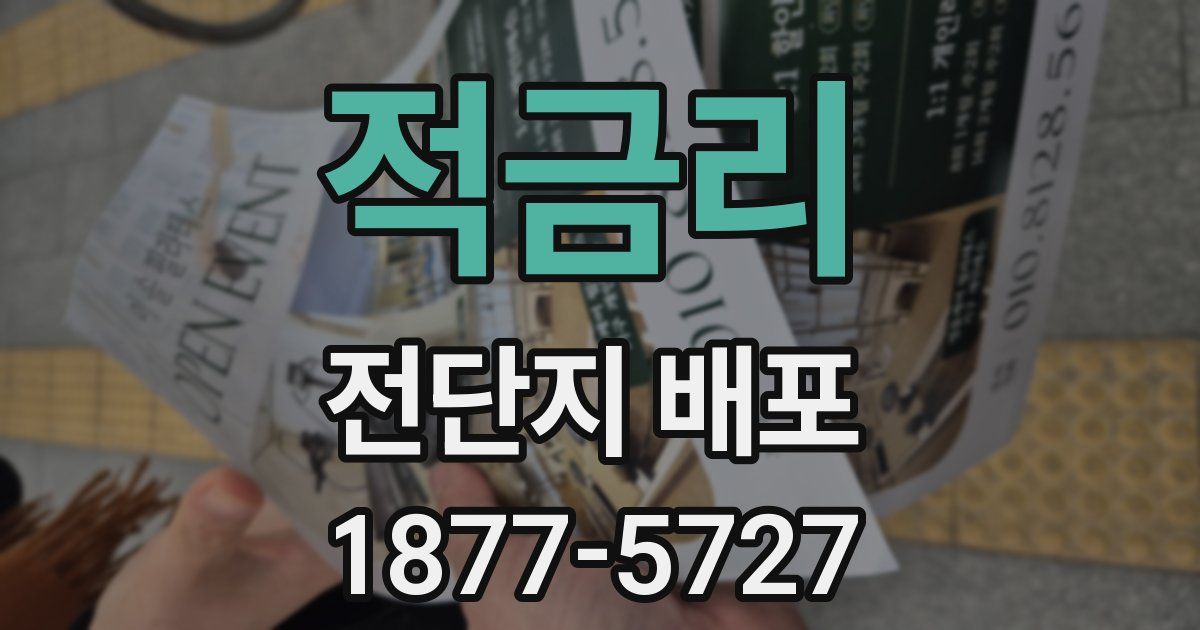 적금리 전단지 배포