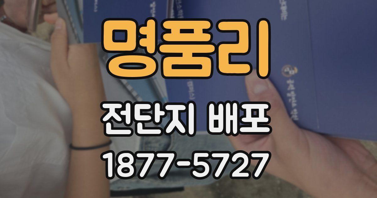 명품리 전단지 배포