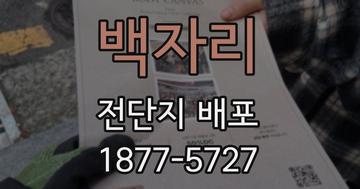 백자리 전단지 배포