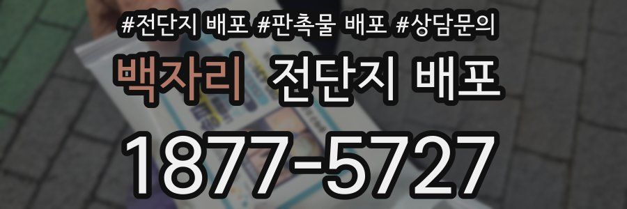 백자리 전단지 배포