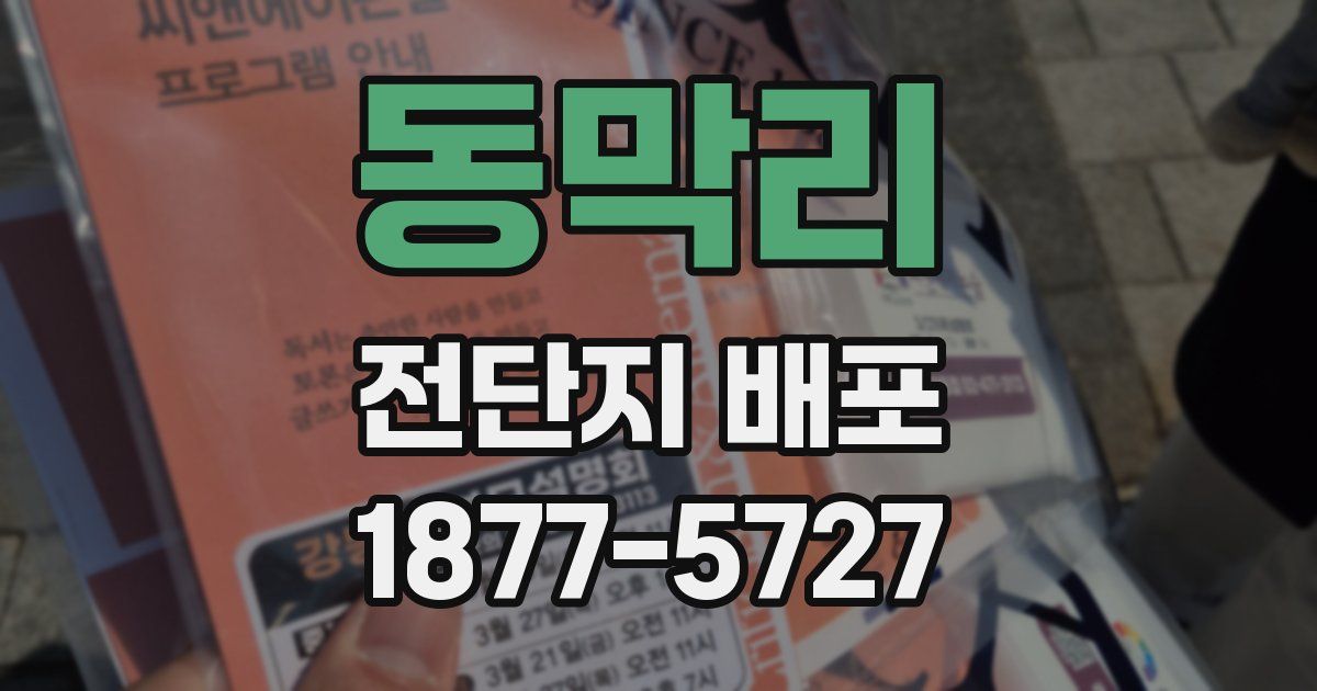 동막리 전단지 배포