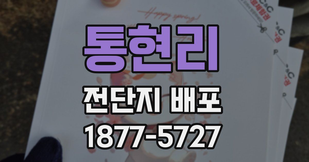 통현리 전단지 배포