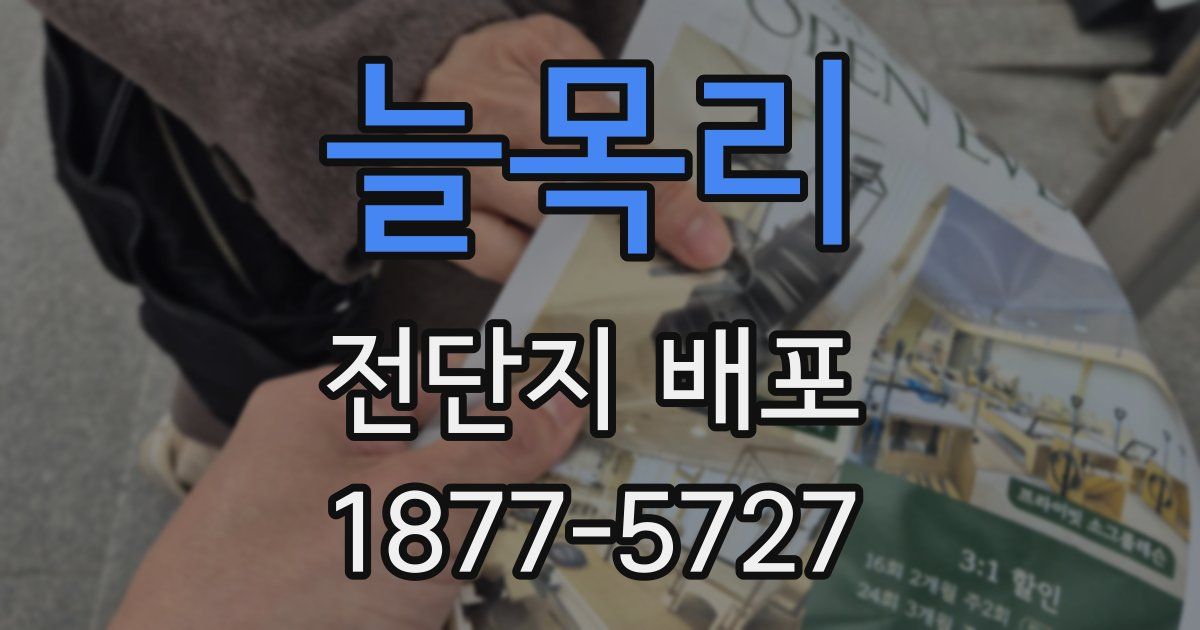 늘목리 전단지 배포