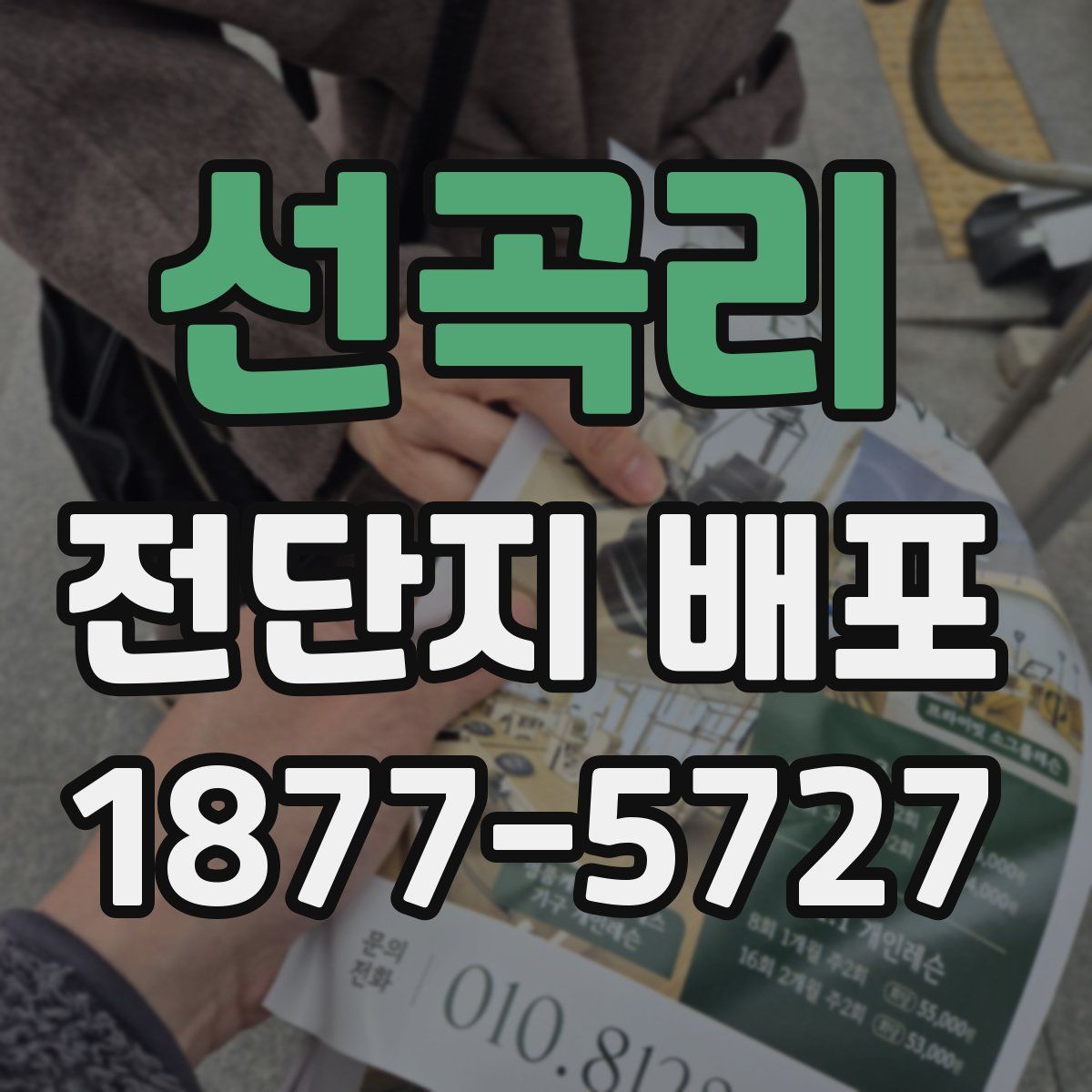 선곡리 전단지 배포