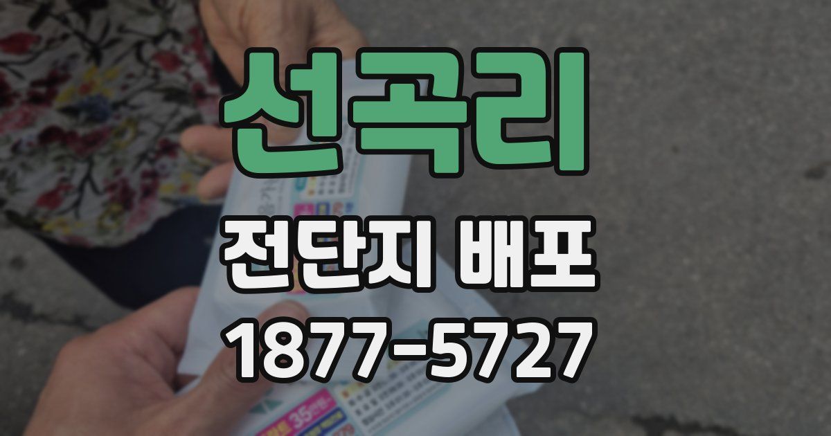 선곡리 전단지 배포