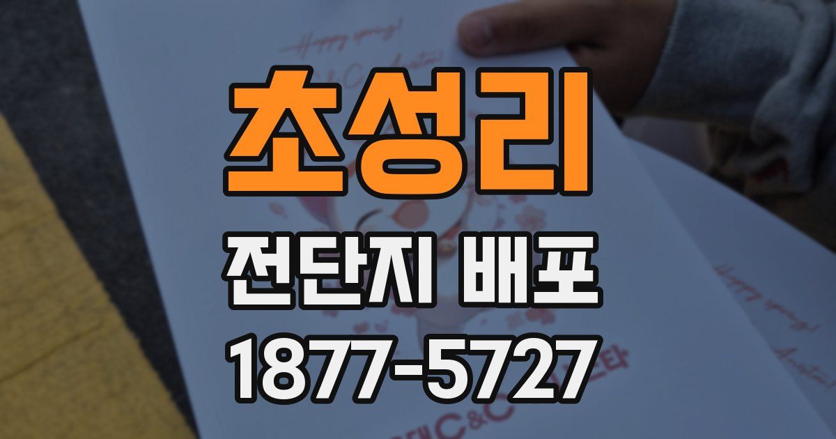 초성리 전단지 배포