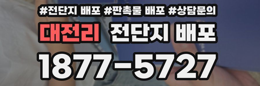 대전리 전단지 배포