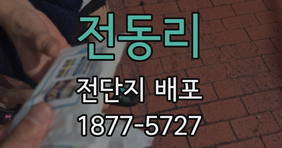 전동리 전단지 배포