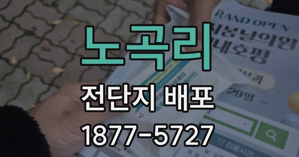 노곡리 전단지 배포