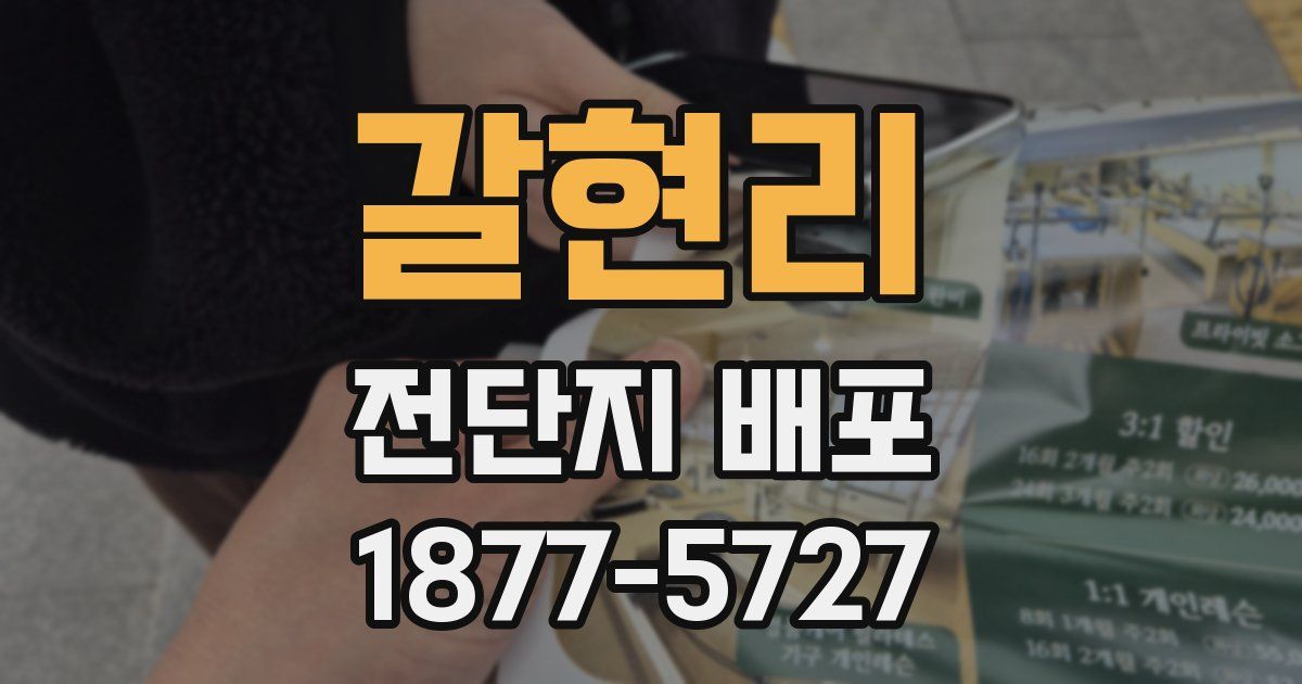 갈현리 전단지 배포
