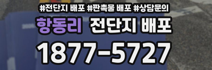 항동리 전단지 배포