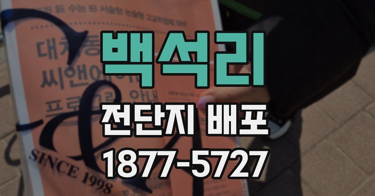 백석리 전단지 배포