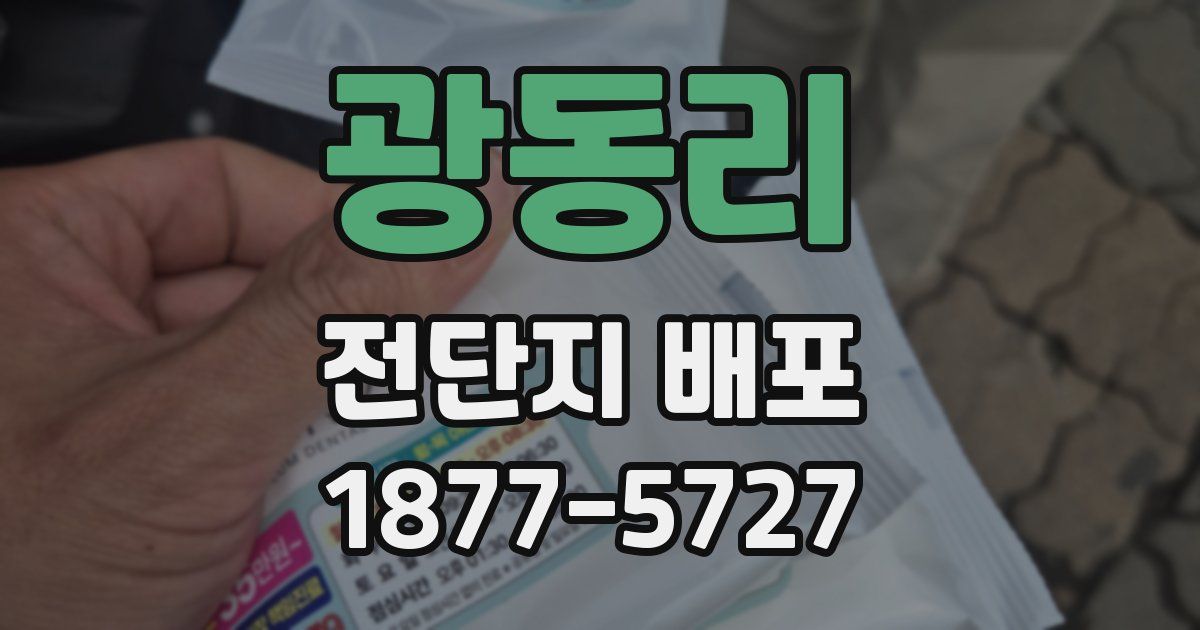 광동리 전단지 배포