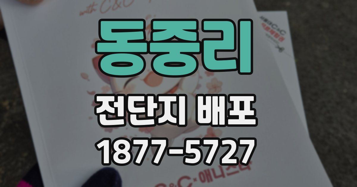 동중리 전단지 배포