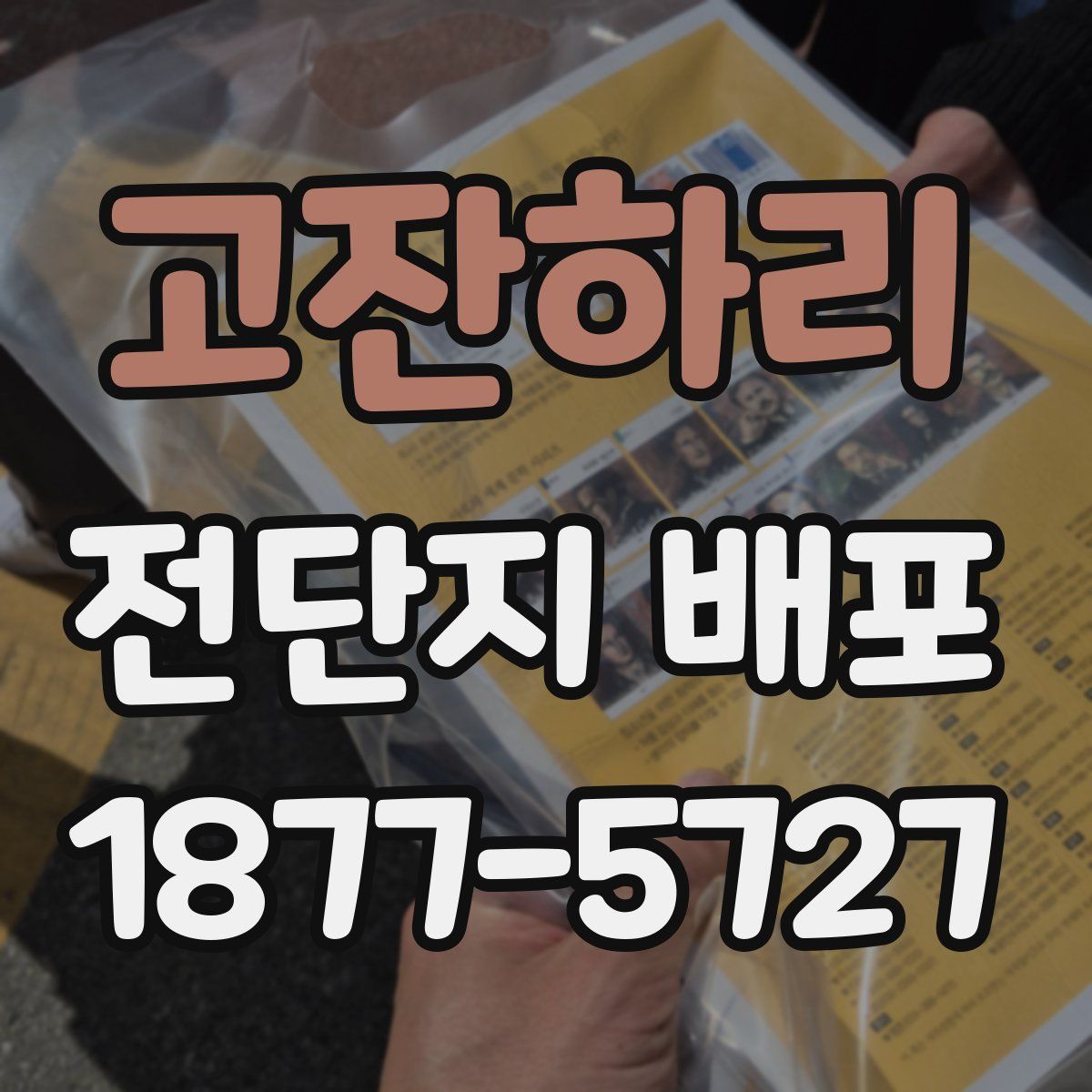 고잔하리 전단지 배포