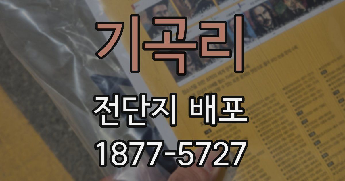 기곡리 전단지 배포