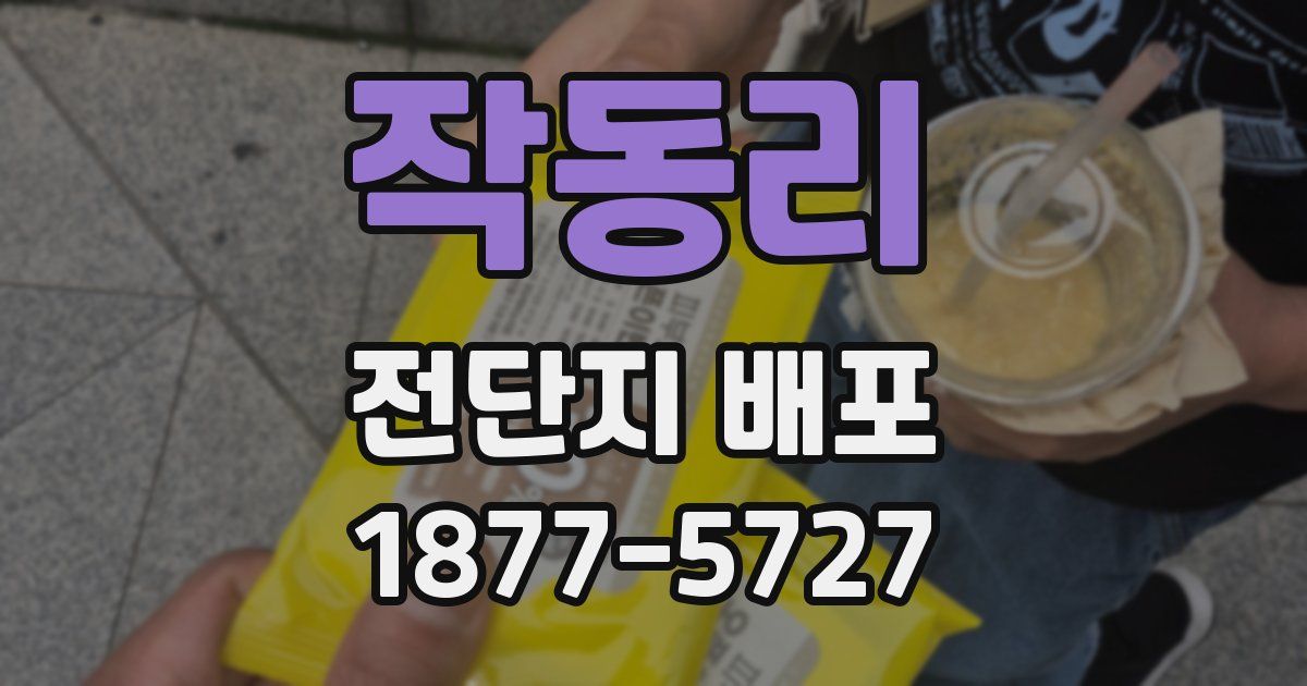 작동리 전단지 배포