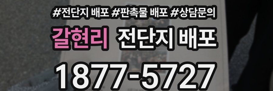 갈현리 전단지 배포