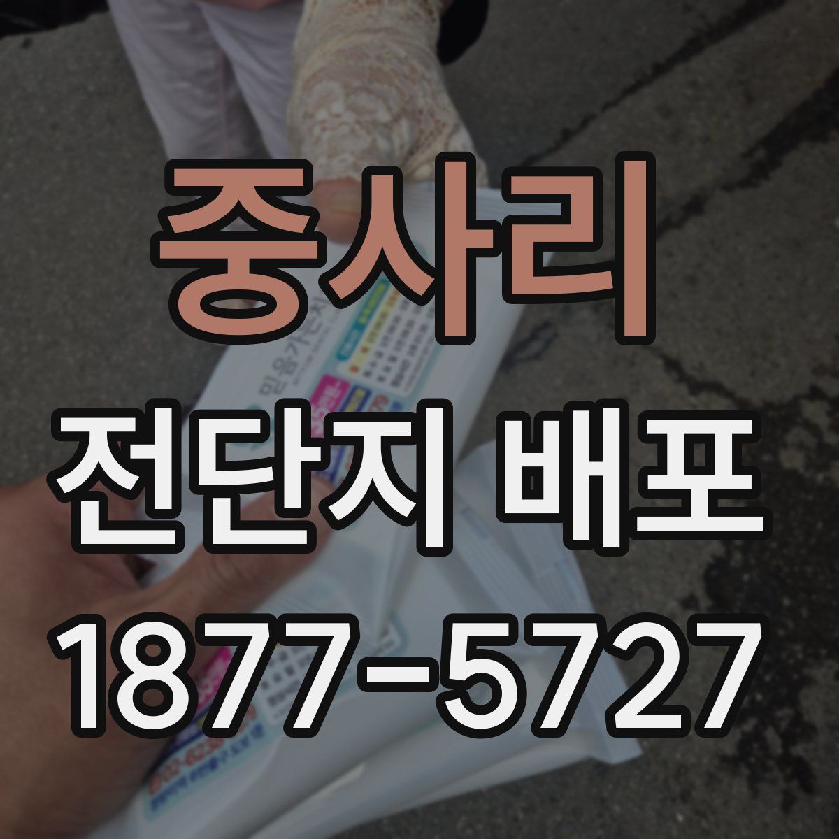 중사리 전단지 배포