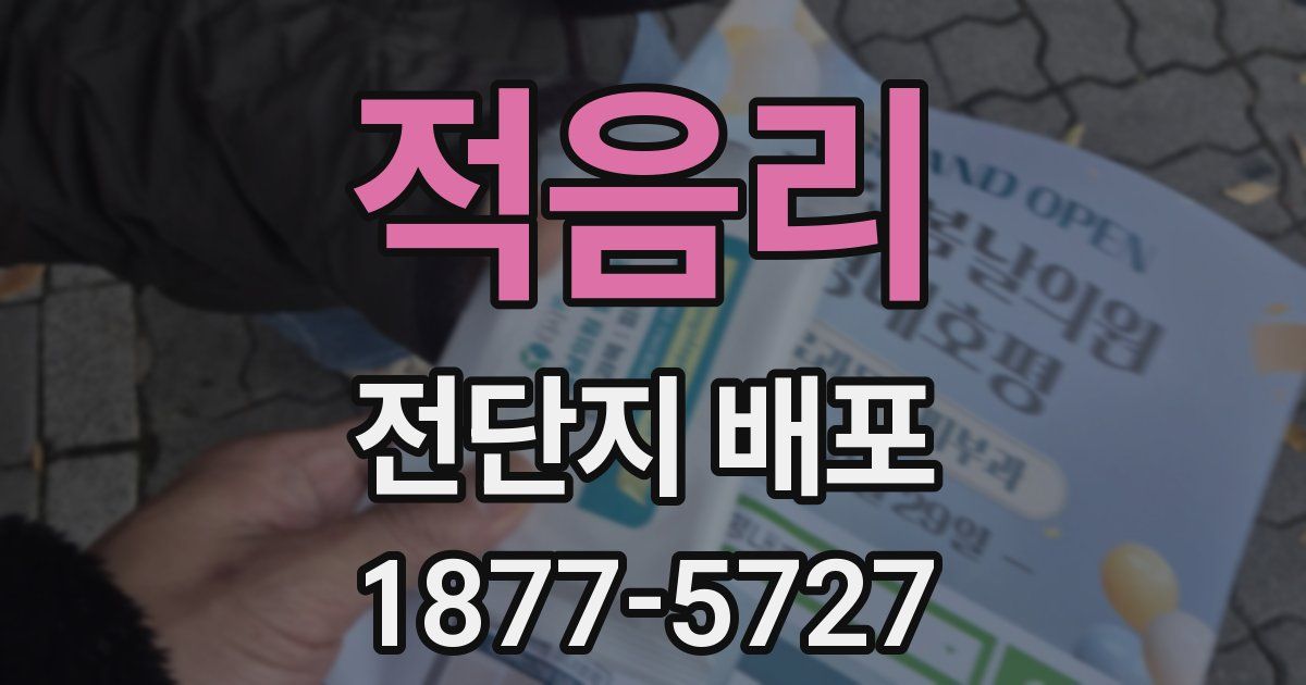 적음리 전단지 배포