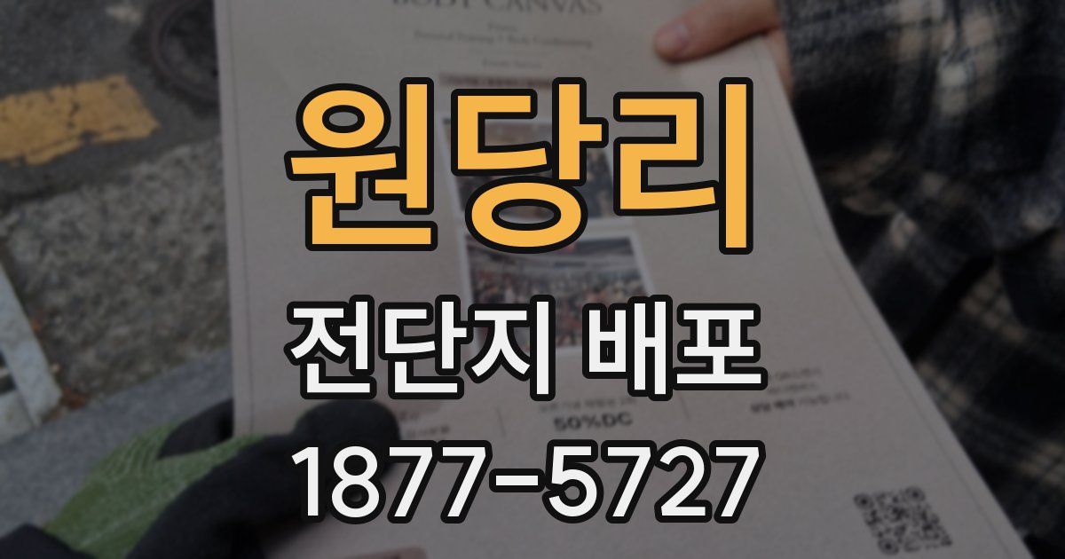 원당리 전단지 배포
