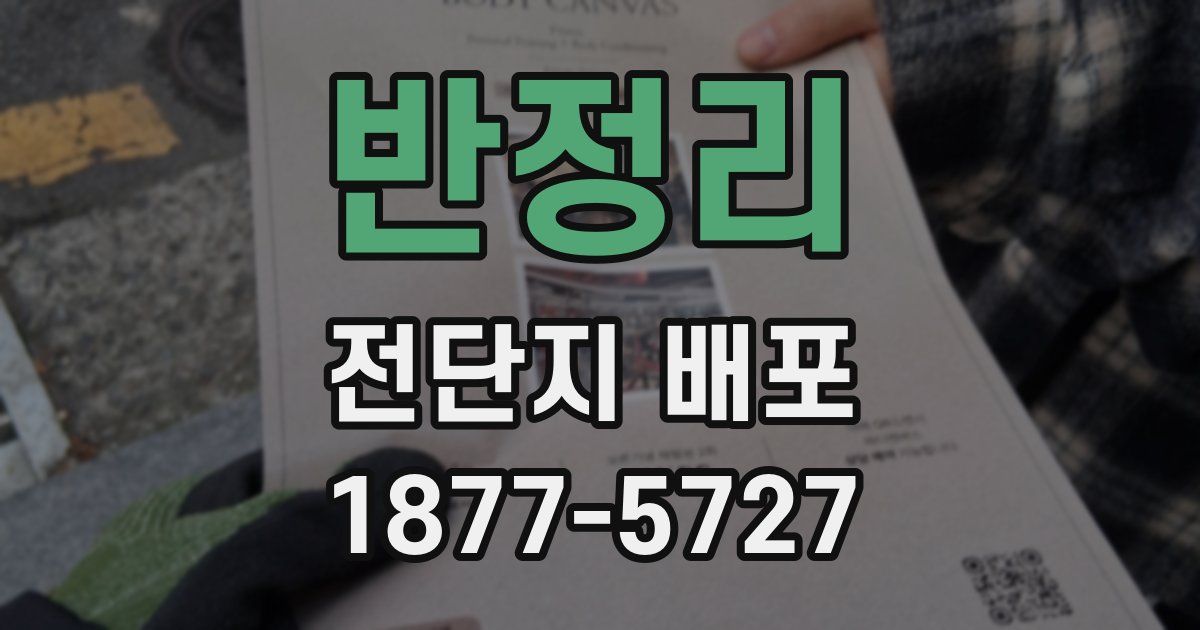 반정리 전단지 배포