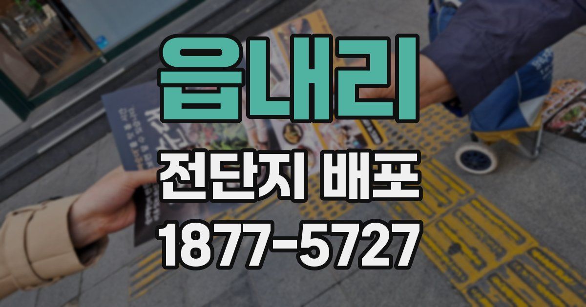 읍내리 전단지 배포